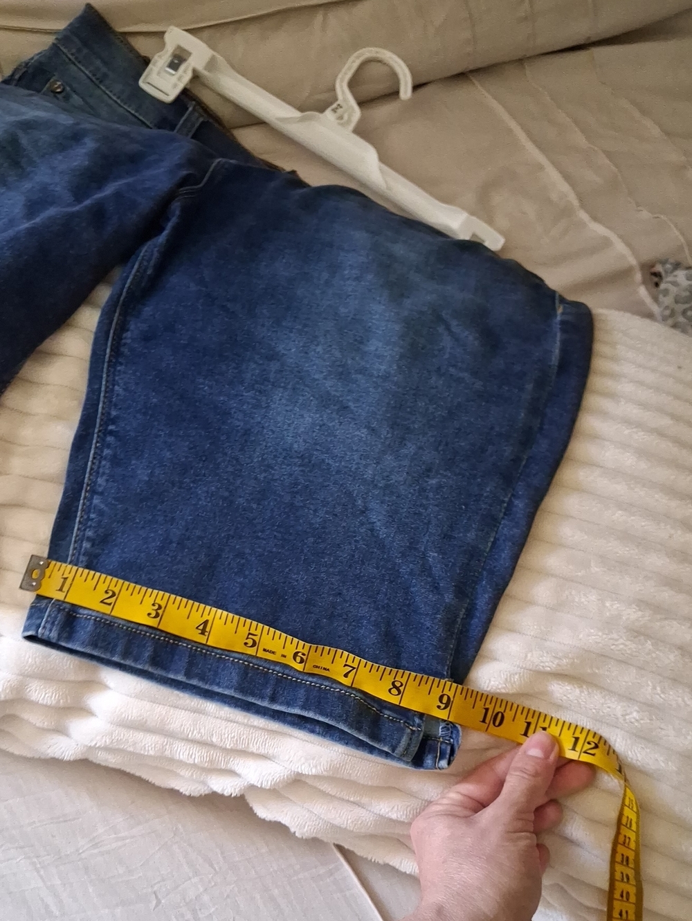 Women's Dark Blue Denim Jean Shorts - Classic Casual Style - Picture 5 of 9